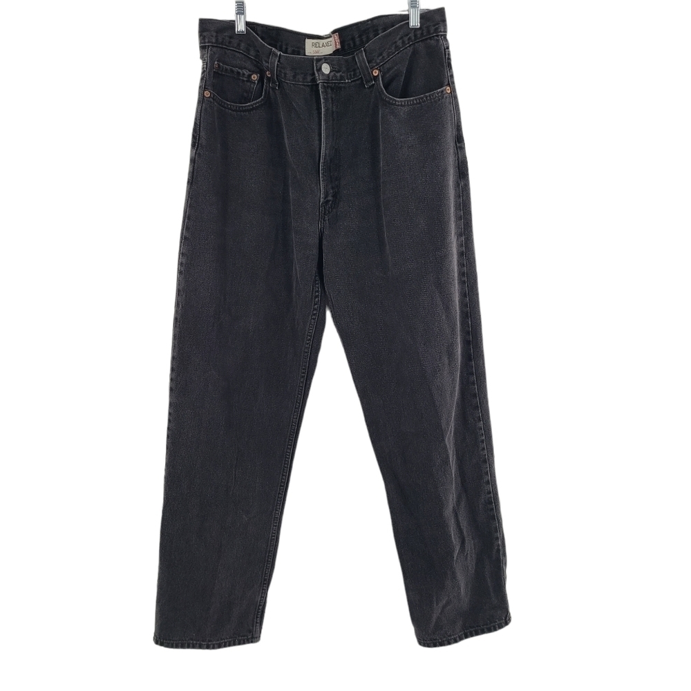 Levi's Mens 550 Jeans Black Size‎ 38x32 Relaxed Fit Five Pocket Cotton Denim